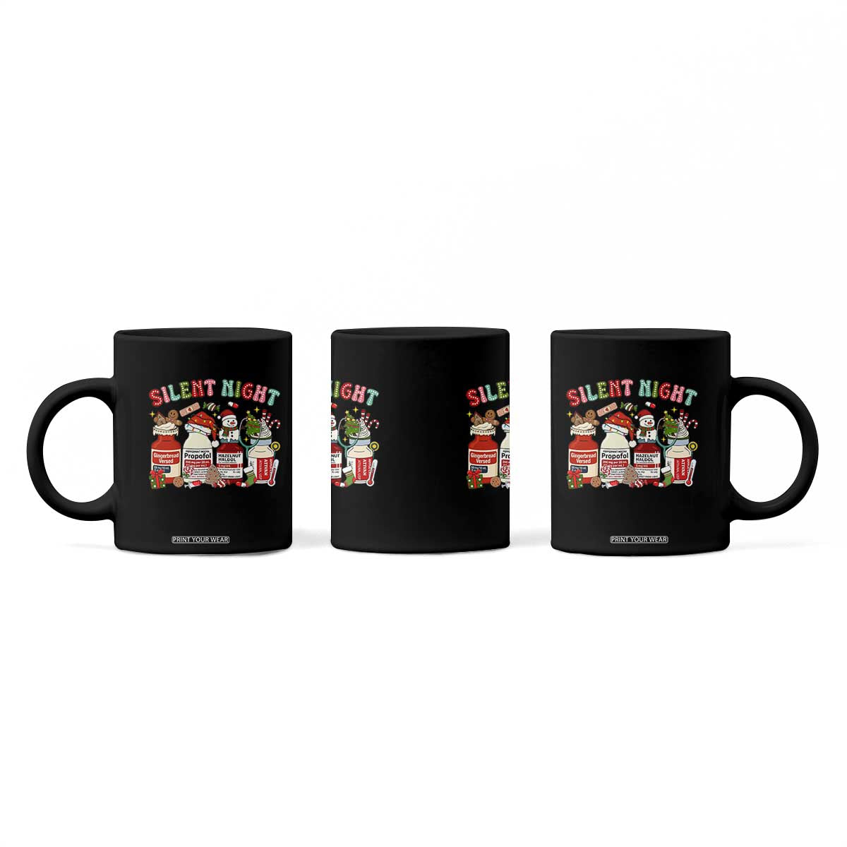 Funny Silent Night Nurse Christmas Coffee Mug Festive Meds and Holiday Medical Humor TS02 Print Your Wear