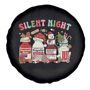 Funny Silent Night Nurse Christmas Spare Tire Cover Festive Meds and Holiday Medical Humor TS02 Print Your Wear