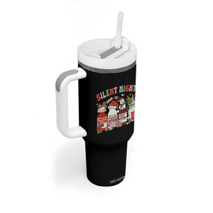 Funny Silent Night Nurse Christmas Tumbler With Handle Festive Meds and Holiday Medical Humor TS02 Print Your Wear