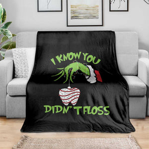 Funny Dental Christmas Throw Blanket I Know You Didnt Floss Dentist Holiday Humor TS02 Print Your Wear