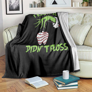 Funny Dental Christmas Throw Blanket I Know You Didnt Floss Dentist Holiday Humor TS02 Print Your Wear