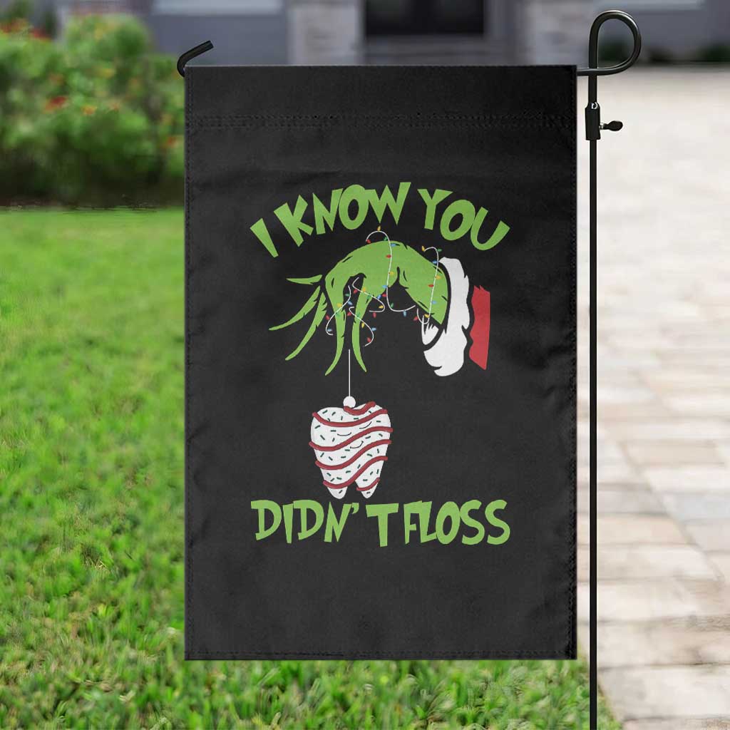 Funny Dental Christmas Garden Flag I Know You Didnt Floss Dentist Holiday Humor TS02 Print Your Wear