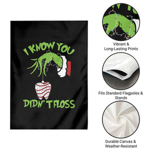 Funny Dental Christmas Garden Flag I Know You Didnt Floss Dentist Holiday Humor TS02 Print Your Wear