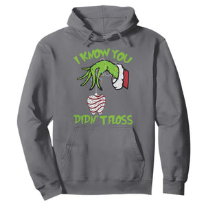 Funny Dental Christmas Hoodie I Know You Didnt Floss Dentist Holiday Humor TS02 Charcoal Print Your Wear