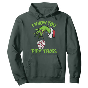 Funny Dental Christmas Hoodie I Know You Didnt Floss Dentist Holiday Humor TS02 Dark Forest Green Print Your Wear