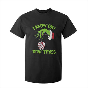 Funny Dental Christmas T Shirt For Kid I Know You Didnt Floss Dentist Holiday Humor TS02 Black Print Your Wear
