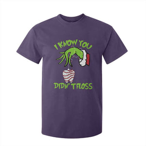 Funny Dental Christmas T Shirt For Kid I Know You Didnt Floss Dentist Holiday Humor TS02 Purple Print Your Wear