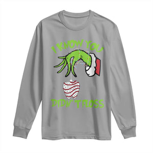 Funny Dental Christmas Long Sleeve Shirt I Know You Didnt Floss Dentist Holiday Humor TS02 Sport Gray Print Your Wear