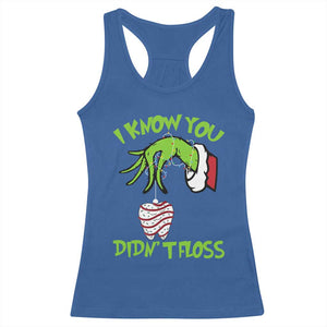 Funny Dental Christmas Racerback Tank Top I Know You Didnt Floss Dentist Holiday Humor TS02 Royal Blue Print Your Wear