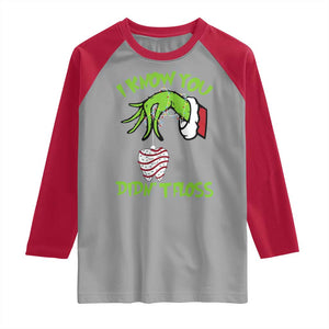 Funny Dental Christmas Raglan Shirt I Know You Didnt Floss Dentist Holiday Humor TS02 Sport Gray Red Print Your Wear