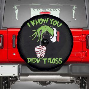Funny Dental Christmas Spare Tire Cover I Know You Didnt Floss Dentist Holiday Humor TS02 Black Print Your Wear