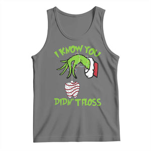 Funny Dental Christmas Tank Top I Know You Didnt Floss Dentist Holiday Humor TS02 Black Heather Print Your Wear