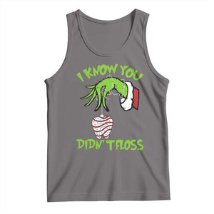 Funny Dental Christmas Tank Top I Know You Didnt Floss Dentist Holiday Humor TS02 Deep Heather Print Your Wear