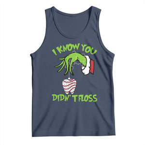 Funny Dental Christmas Tank Top I Know You Didnt Floss Dentist Holiday Humor TS02 Navy Print Your Wear