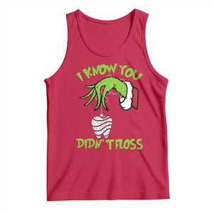 Funny Dental Christmas Tank Top I Know You Didnt Floss Dentist Holiday Humor TS02 Red Print Your Wear