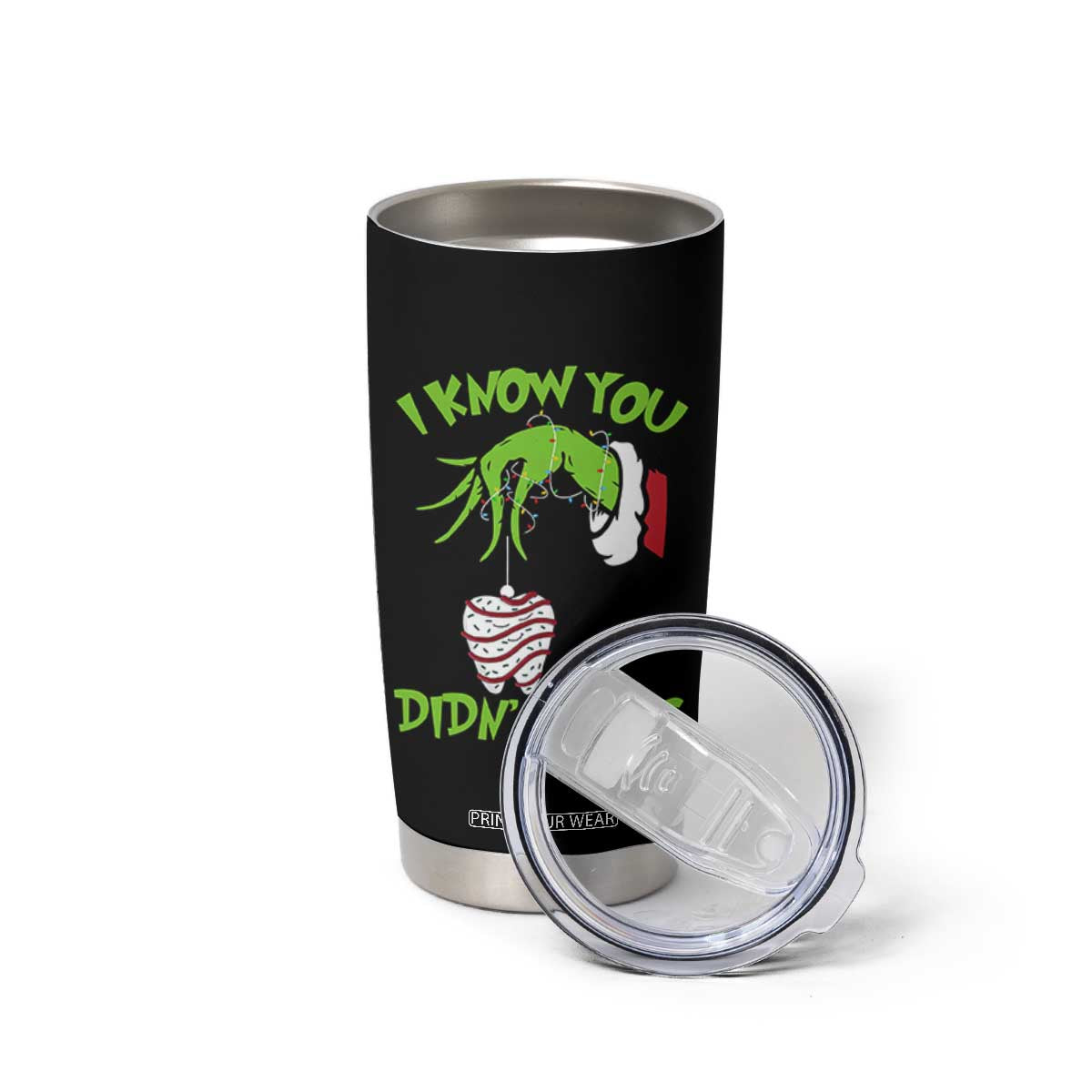 Funny Dental Christmas Tumbler Cup I Know You Didnt Floss Dentist Holiday Humor TS02 Print Your Wear