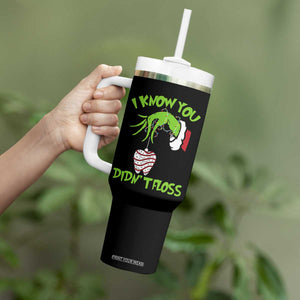 Funny Dental Christmas Tumbler With Handle I Know You Didnt Floss Dentist Holiday Humor TS02 Print Your Wear