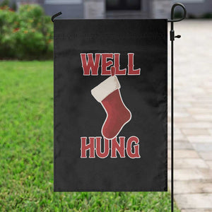 Funny Christmas Stocking Garden Flag Well Hung Naughty Holiday Inappropriate Humor TS02 Print Your Wear