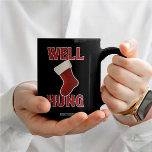 Funny Christmas Stocking Coffee Mug Well Hung Naughty Holiday Inappropriate Humor TS02 Print Your Wear