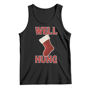 Funny Christmas Stocking Tank Top Well Hung Naughty Holiday Inappropriate Humor TS02 Black Print Your Wear