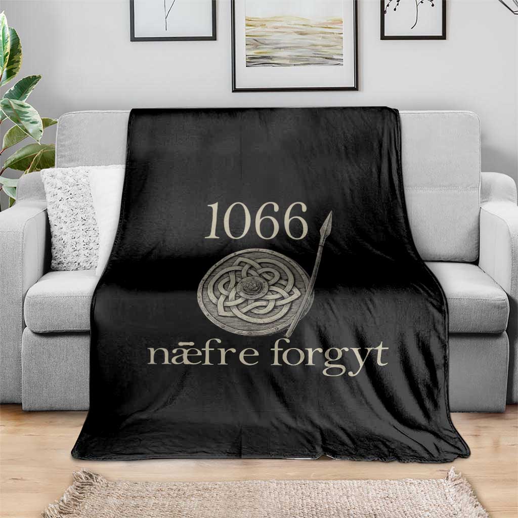 1066 Never Forget Throw Blanket Battle of Hastings Old English Anglo Saxon Warrior Medieval Shield TS02 Print Your Wear