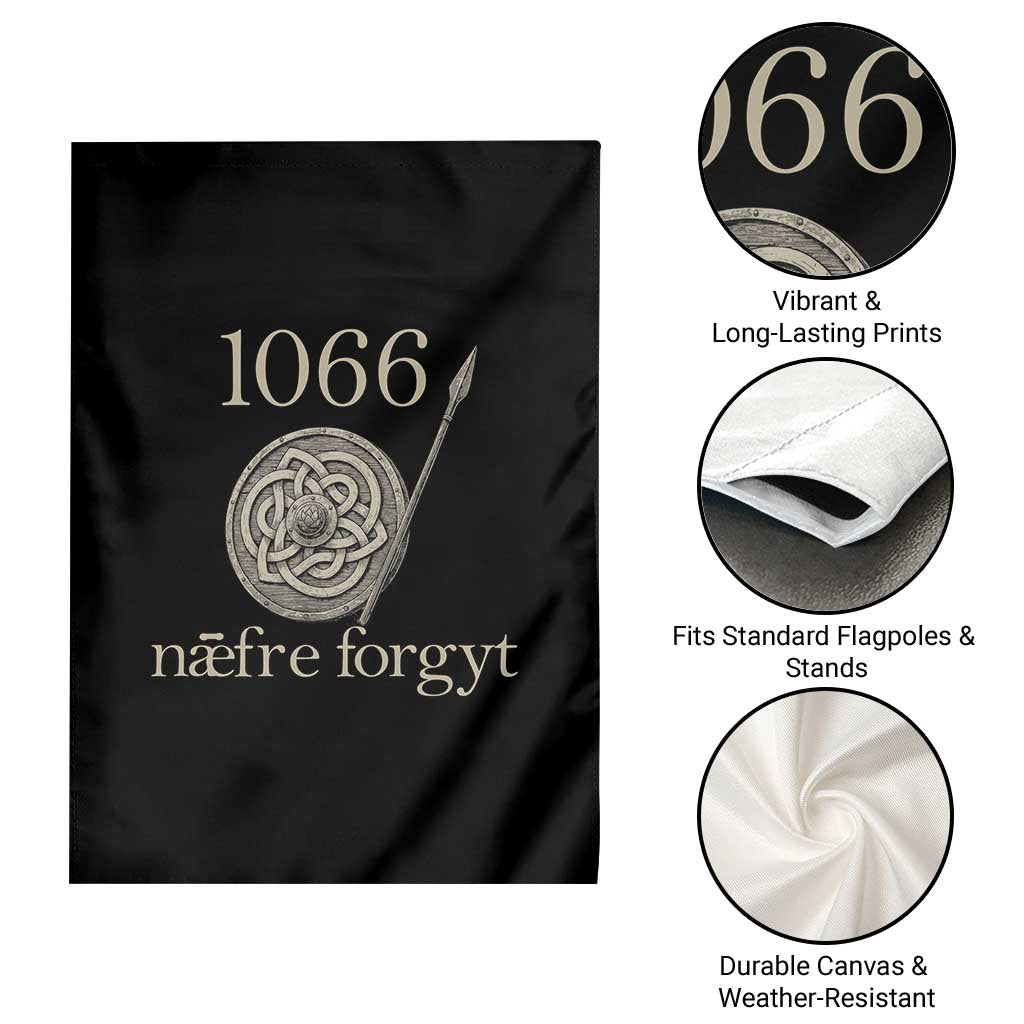 1066 Never Forget Garden Flag Battle of Hastings Old English Anglo Saxon Warrior Medieval Shield TS02 Print Your Wear