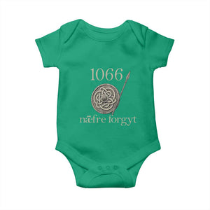 1066 Never Forget Baby Onesie Battle of Hastings Old English Anglo Saxon Warrior Medieval Shield TS02 Irish Green Print Your Wear