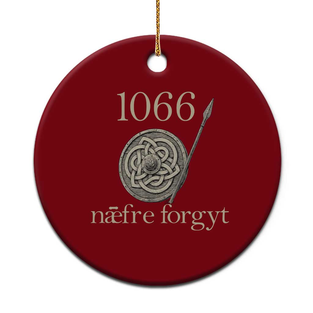 1066 Never Forget Ceramic Ornament Battle of Hastings Old English Anglo Saxon Warrior Medieval Shield TS02 1pc Red Print Your Wear