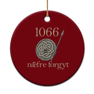 1066 Never Forget Ceramic Ornament Battle of Hastings Old English Anglo Saxon Warrior Medieval Shield TS02 1pc Red Print Your Wear