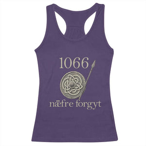 1066 Never Forget Racerback Tank Top Battle of Hastings Old English Anglo Saxon Warrior Medieval Shield TS02 Purple Print Your Wear