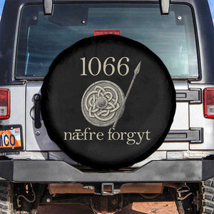 1066 Never Forget Spare Tire Cover Battle of Hastings Old English Anglo Saxon Warrior Medieval Shield TS02 No hole Black Print Your Wear