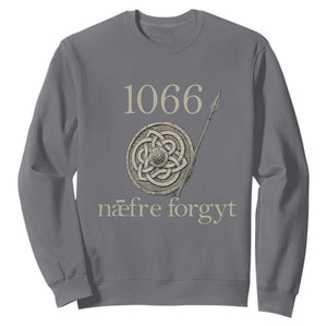 1066 Never Forget Sweatshirt Battle of Hastings Old English Anglo Saxon Warrior Medieval Shield TS02 Charcoal Print Your Wear