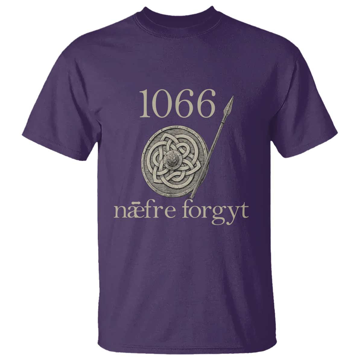 1066 Never Forget T Shirt Battle of Hastings Old English Anglo Saxon Warrior Medieval Shield TS02 Purple Print Your Wear