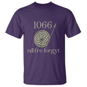 1066 Never Forget T Shirt Battle of Hastings Old English Anglo Saxon Warrior Medieval Shield TS02 Purple Print Your Wear