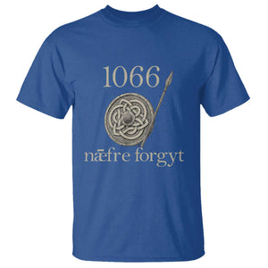 1066 Never Forget T Shirt Battle of Hastings Old English Anglo Saxon Warrior Medieval Shield TS02 Royal Blue Print Your Wear