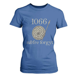 1066 Never Forget T Shirt For Women Battle of Hastings Old English Anglo Saxon Warrior Medieval Shield TS02 Royal Blue Print Your Wear