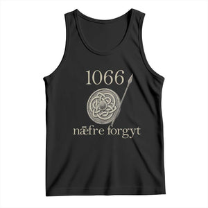 1066 Never Forget Tank Top Battle of Hastings Old English Anglo Saxon Warrior Medieval Shield TS02 Black Print Your Wear