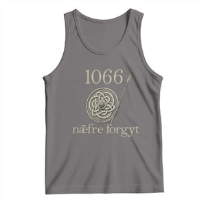 1066 Never Forget Tank Top Battle of Hastings Old English Anglo Saxon Warrior Medieval Shield TS02 Deep Heather Print Your Wear