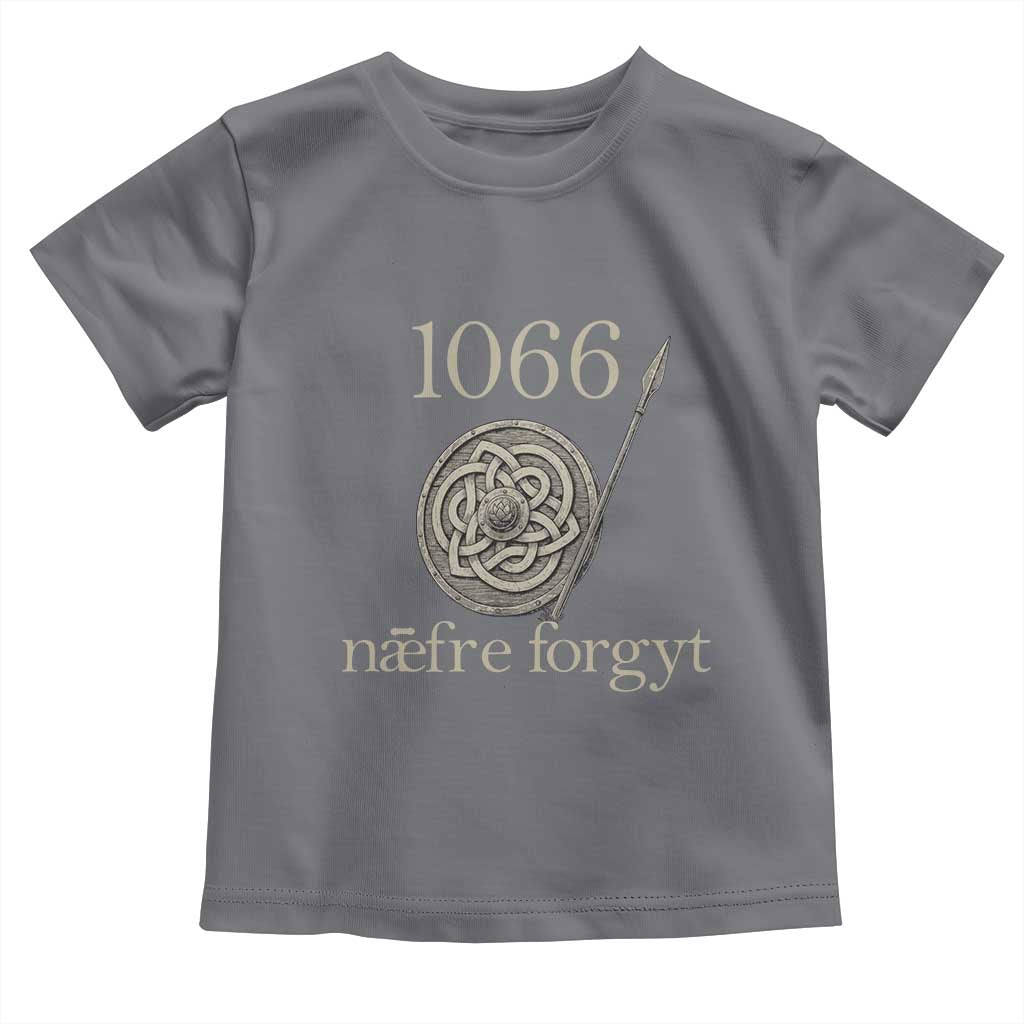 1066 Never Forget Toddler T Shirt Battle of Hastings Old English Anglo Saxon Warrior Medieval Shield TS02 Charcoal Print Your Wear