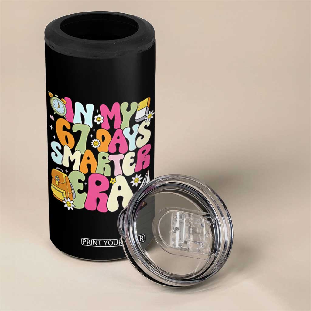 In My 67 Days Smarter Era 4 in 1 Can Cooler Tumbler Cute Retro 6 7 Days of School Six Seven Meme TS02 Print Your Wear