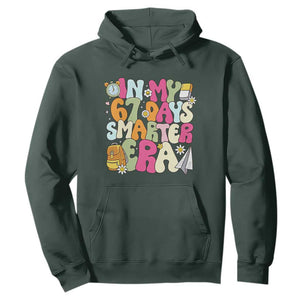 In My 67 Days Smarter Era Hoodie Cute Retro 6 7 Days of School Six Seven Meme TS02 Dark Forest Green Print Your Wear