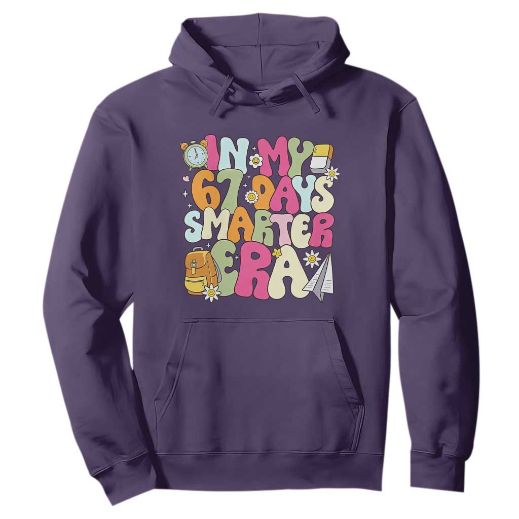 In My 67 Days Smarter Era Hoodie Cute Retro 6 7 Days of School Six Seven Meme TS02 Purple Print Your Wear