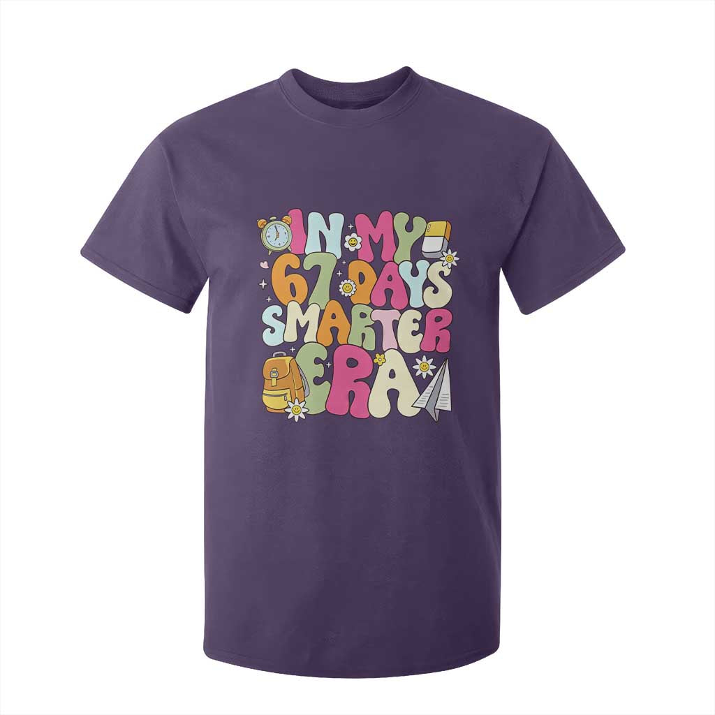 In My 67 Days Smarter Era T Shirt For Kid Cute Retro 6 7 Days of School Six Seven Meme TS02 Purple Print Your Wear