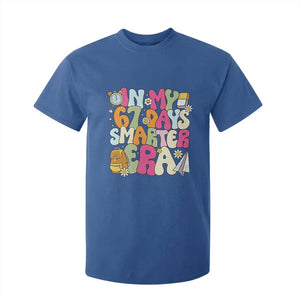In My 67 Days Smarter Era T Shirt For Kid Cute Retro 6 7 Days of School Six Seven Meme TS02 Royal Blue Print Your Wear
