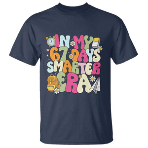 In My 67 Days Smarter Era T Shirt Cute Retro 6 7 Days of School Six Seven Meme TS02 Navy Print Your Wear