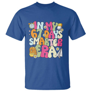 In My 67 Days Smarter Era T Shirt Cute Retro 6 7 Days of School Six Seven Meme TS02 Royal Blue Print Your Wear