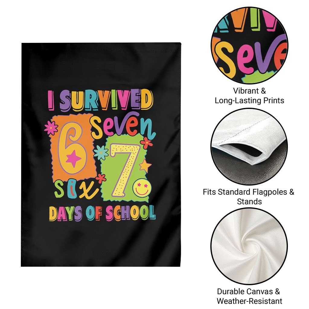 I Survived 67 Days of School Garden Flag Funny 6 7 Six Seven Chaos Survivor for Students Teachers TS02 Print Your Wear