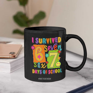 I Survived 67 Days of School Coffee Mug Funny 6 7 Six Seven Chaos Survivor for Students Teachers TS02 Print Your Wear