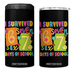 I Survived 67 Days of School 4 in 1 Can Cooler Tumbler Funny 6 7 Six Seven Chaos Survivor for Students Teachers TS02 One Size: 16 oz Black Print Your Wear
