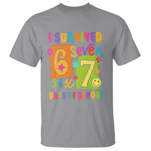 I Survived 67 Days of School T Shirt Funny 6 7 Six Seven Chaos Survivor for Students Teachers TS02 Sport Gray Print Your Wear